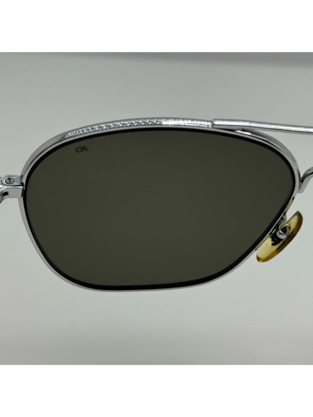 American Optical Sunglasses Original Pilot AO USA 5 1/2 Chrome 57-20-140